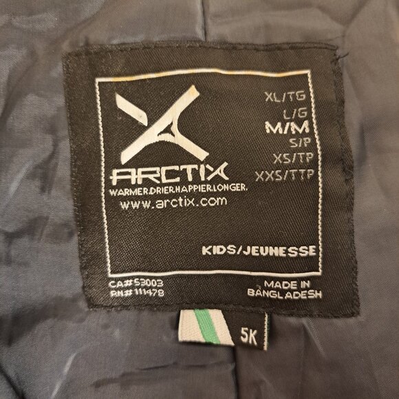 Arctix Kid's Youth Black Snow Bib Overalls 5K Cold Weather Performance Size Med - Picture 9 of 11